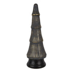 Kerstboom Ø 15x45 cm grijs goudkleurig glas