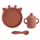 Siliconen dinerset 3-pack mahonie