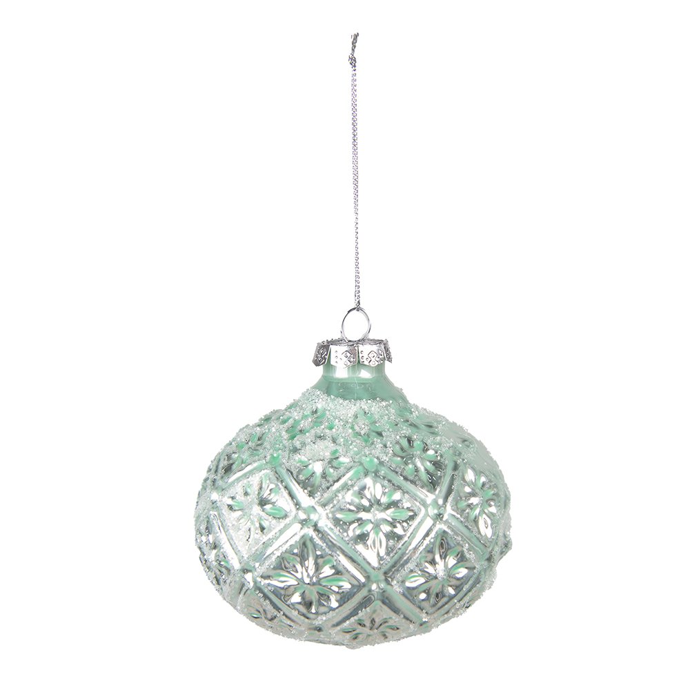 Kerstbal Ø 10 cm groen glas set van 2
