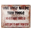 Text Sign 25x20 cm Beige Red Iron Wall Sign