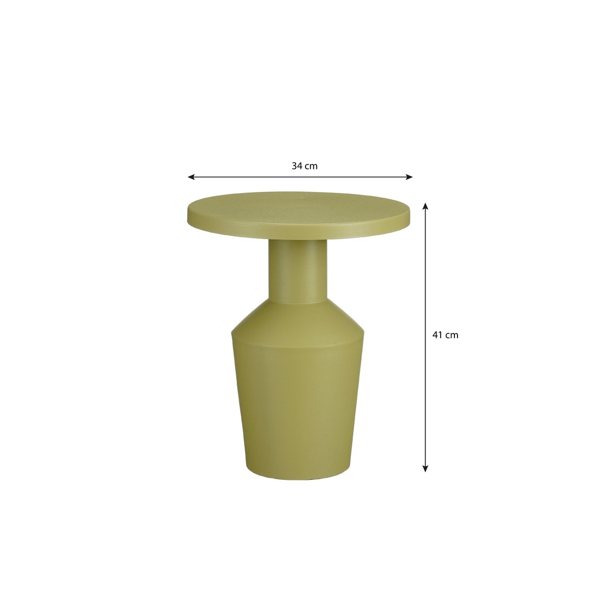 Bijzettafel 34 cm lichtgroen ijzer