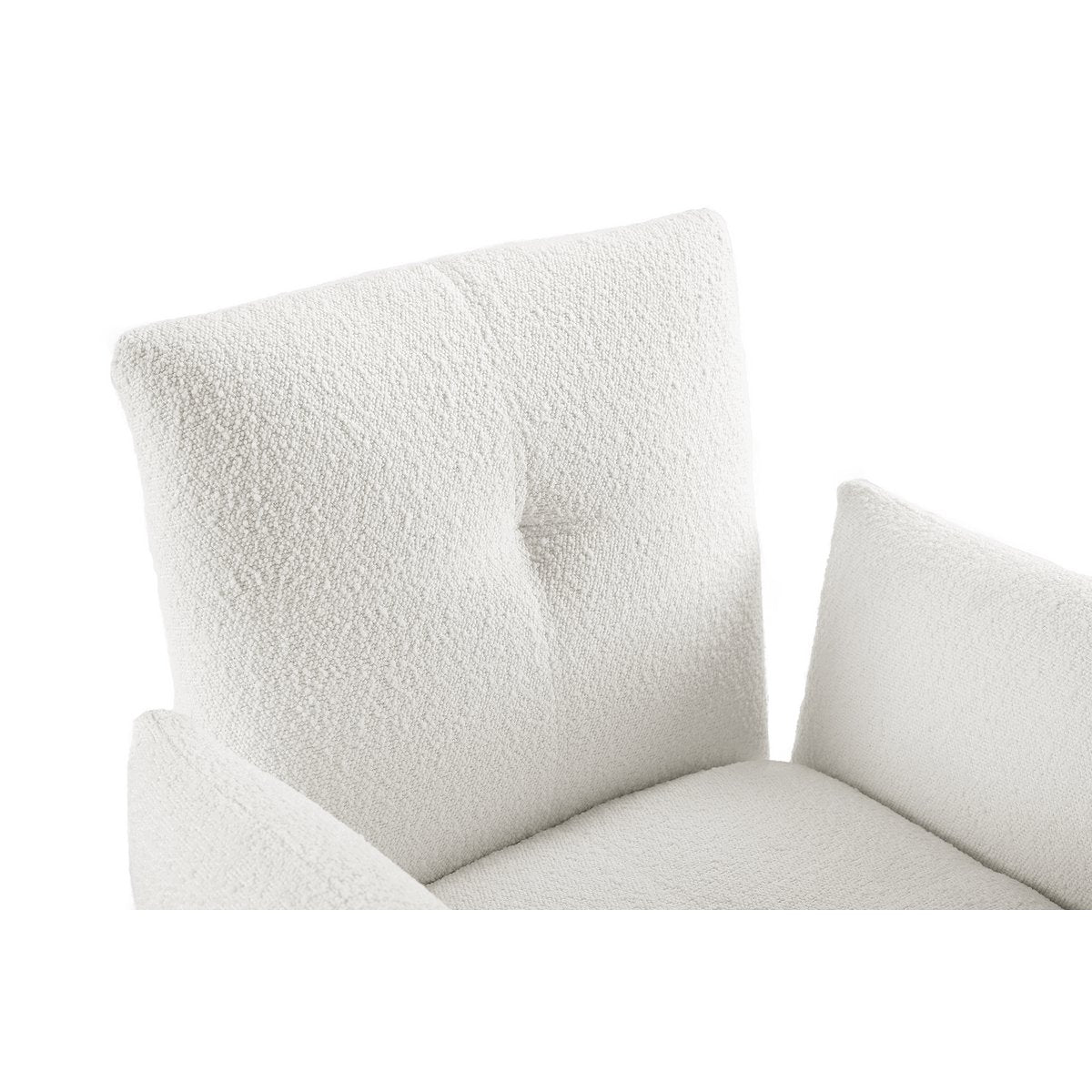 Fauteuil bouclé wit 73,5x64,5x87 cm
