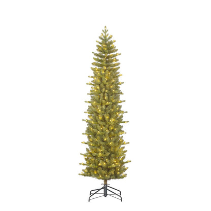 Harma Smalle Kunstkerstboom Met LED Verlichting Groen