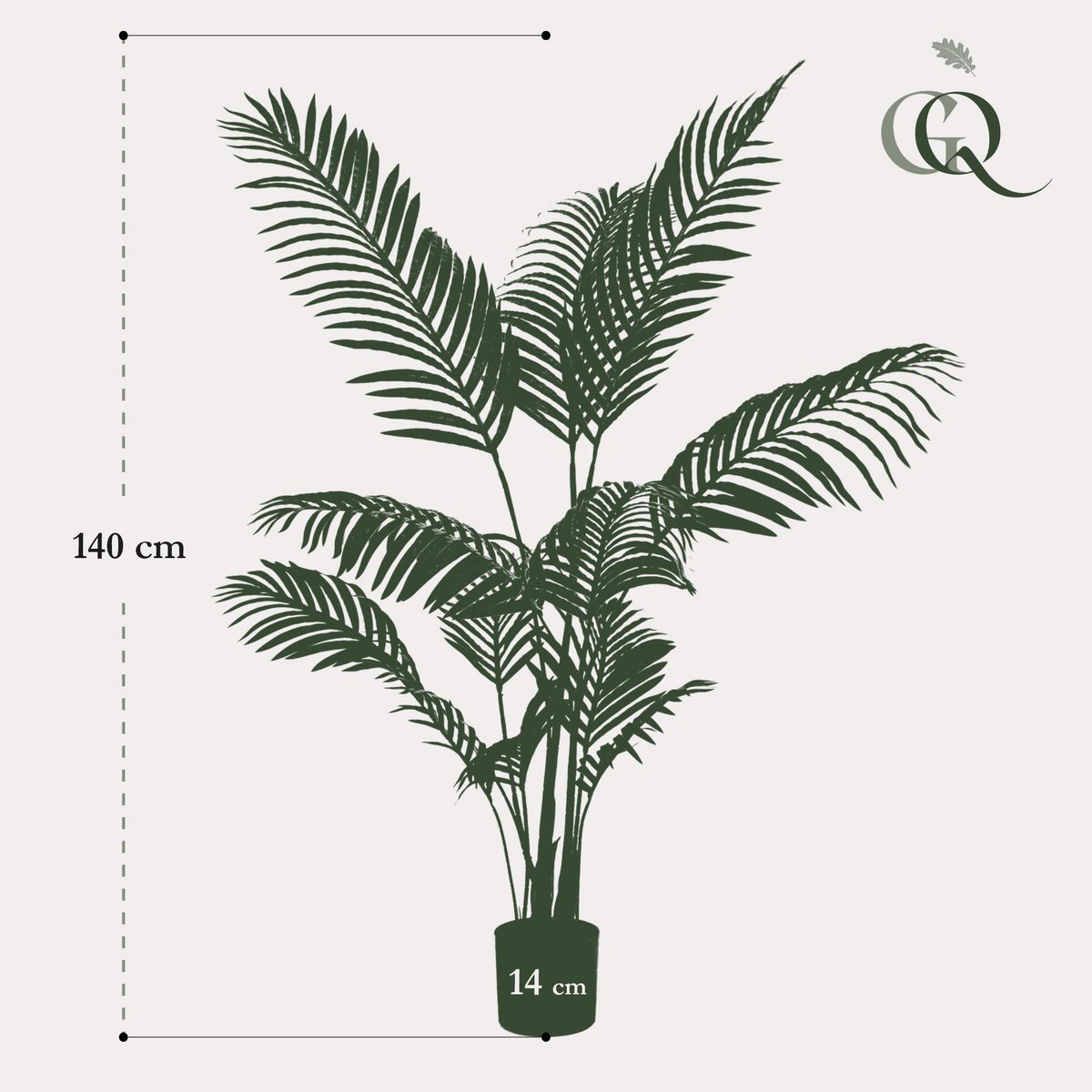 Kunstplant Howea Forsteriana paradijspalm 140 cm