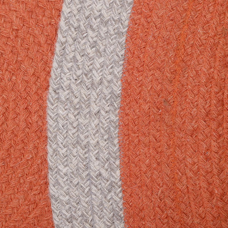 Kindertapijt gevlochten wol 20 cm rond rouille