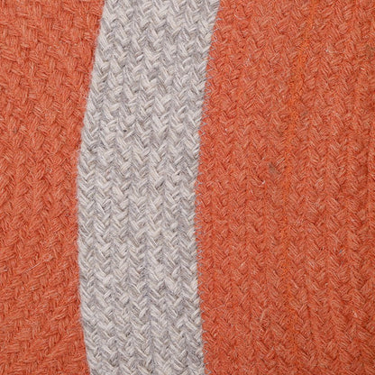 Kindertapijt gevlochten wol 20 cm rond rouille