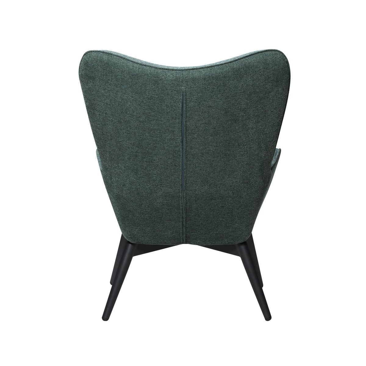 Armchair pine green structured fabric