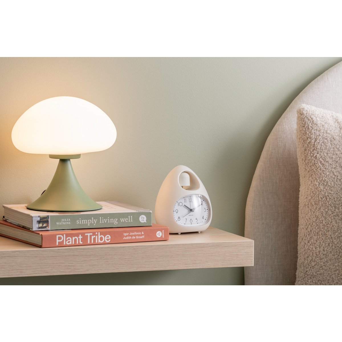 Tafellamp paddestoel groen 20 cm