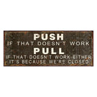 Signboard 50x20 cm Brown White Iron Wall Plate