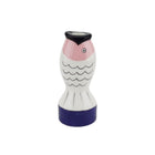Kandelaar vis blauw wit roze 7x7x16,5 cm