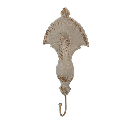 Wandhaak 16x4x33 cm metaal beige