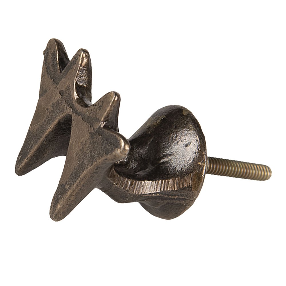 Meubelknop 4x4 cm bruin ijzer