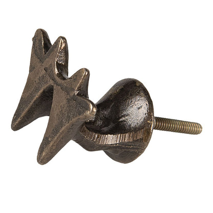 Meubelknop 4x4 cm bruin ijzer