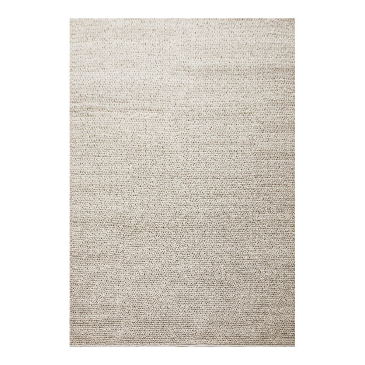 Vloerkleed handgeweven wol katoen grijs wit 160x230 cm
