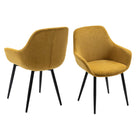 Set of 2 yellow armchairs