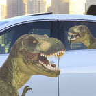 Raamsticker T-Rex auto