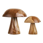 Kodi Decoration mushrooms, teak, natural, set of 2