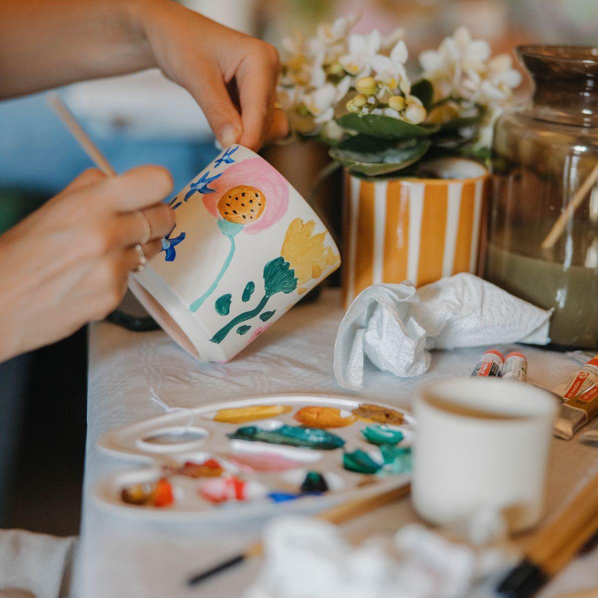 Creatief Verfpakket voor 12 Bloempotten | DIY Groepsactiviteit