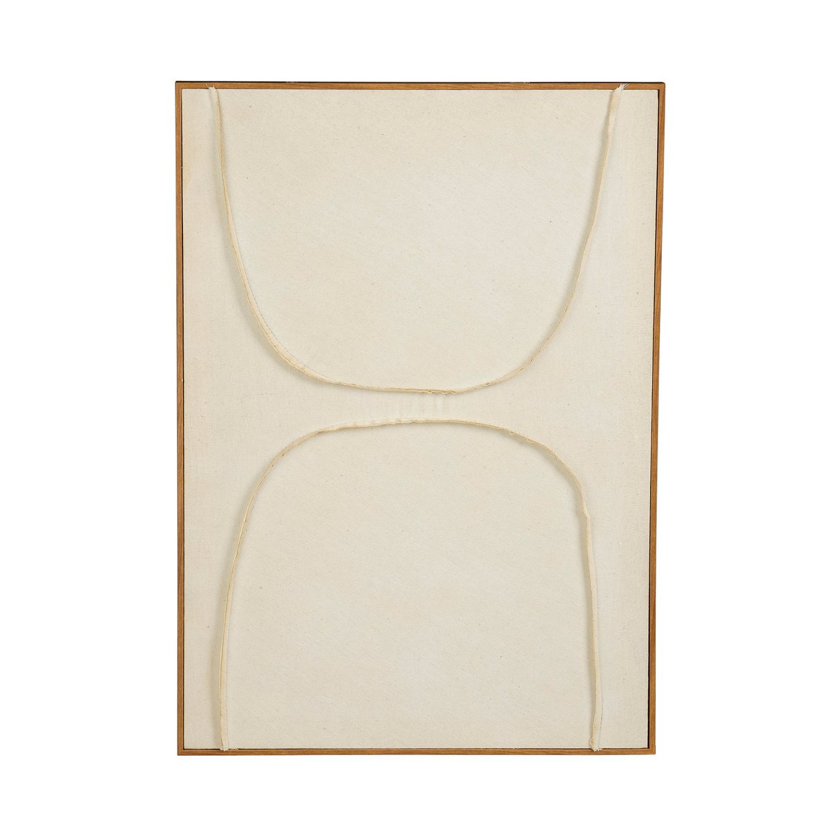 Wanddecoratie 70x50x3.5 cm polyester beige