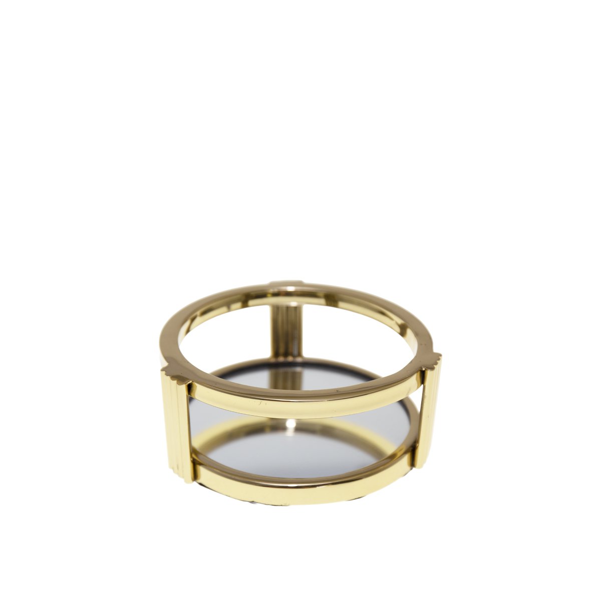 Spiegelfles goud metaal 13,5x13,5x5 cm