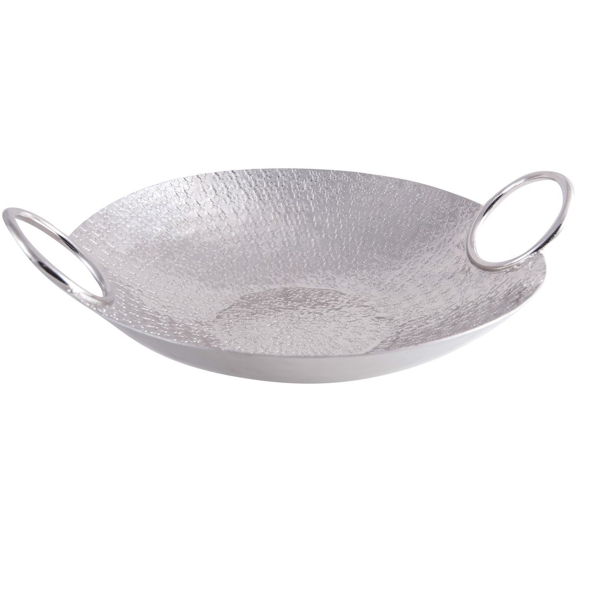 Fruitschaal aluminium 33x33x10.5 cm zilver
