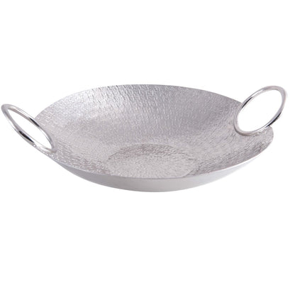 Fruitschaal aluminium 33x33x10.5 cm zilver