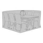 Luxury Garden Furniture Cover Black Polyester For Table Set 6 Chairs