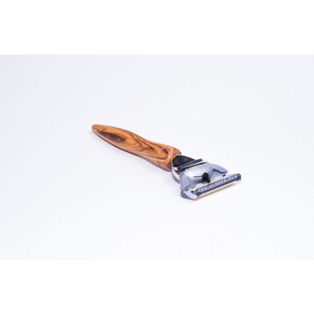 Nat scheermes olijfhout 13 cm