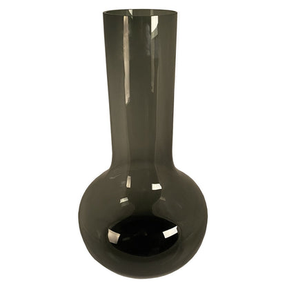 Vaas grijs glas Ø28 x H50 cm