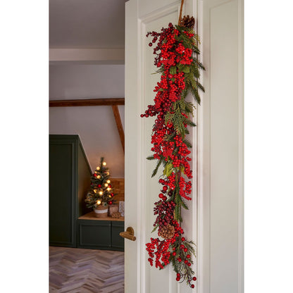 Kerstslinger 110 cm rood