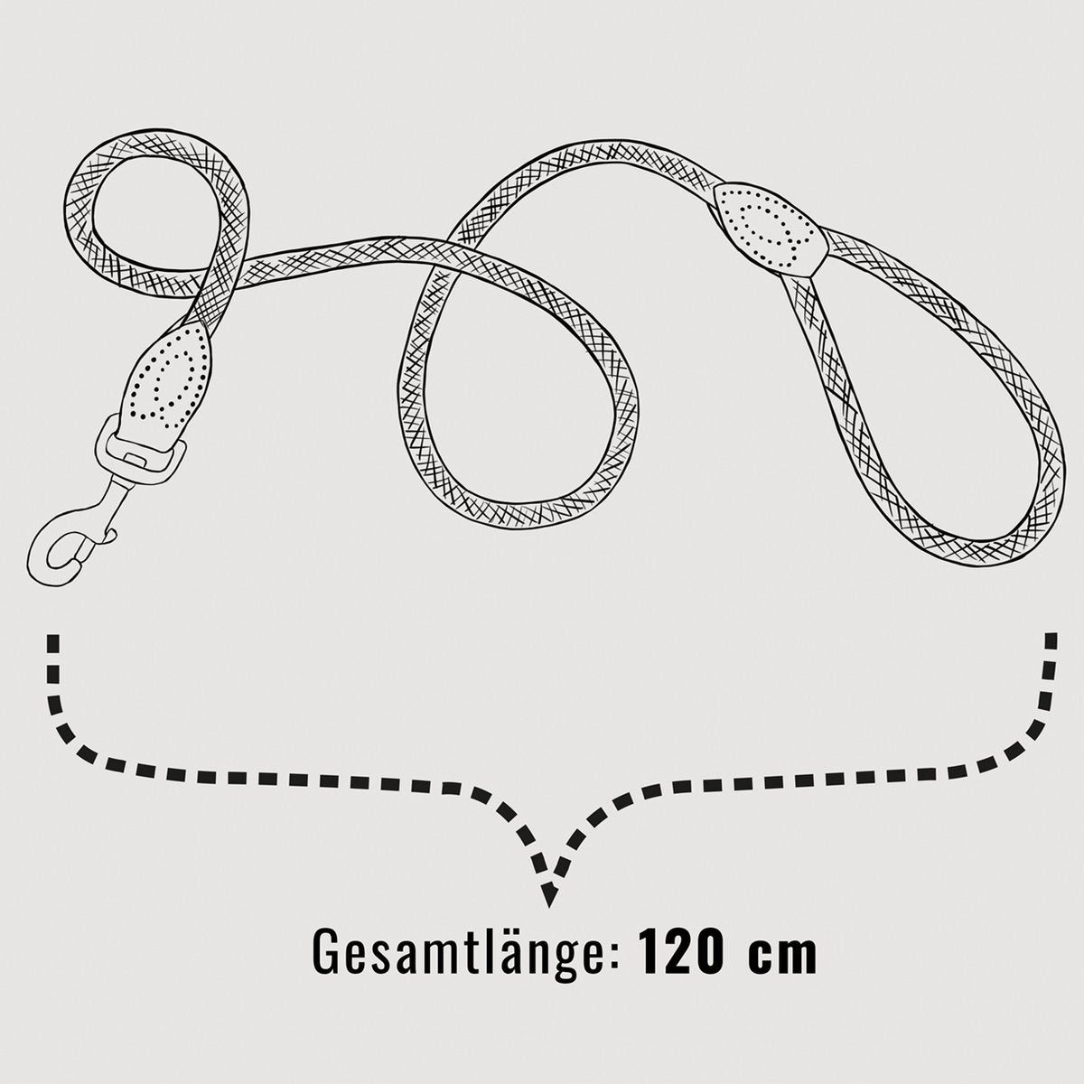 Hondenriem 120 cm leer polyamide