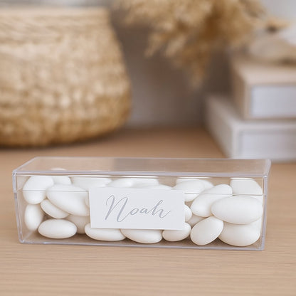 Plastic doos 3x3x12 cm transparant