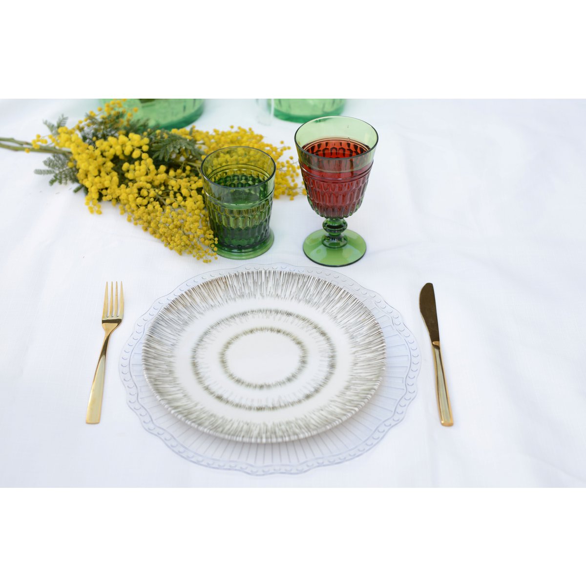 Bord plat 27 cm kaki porselein