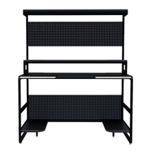 Bureau Met Planken En Bovenframe Zwart Metaal Kantoor