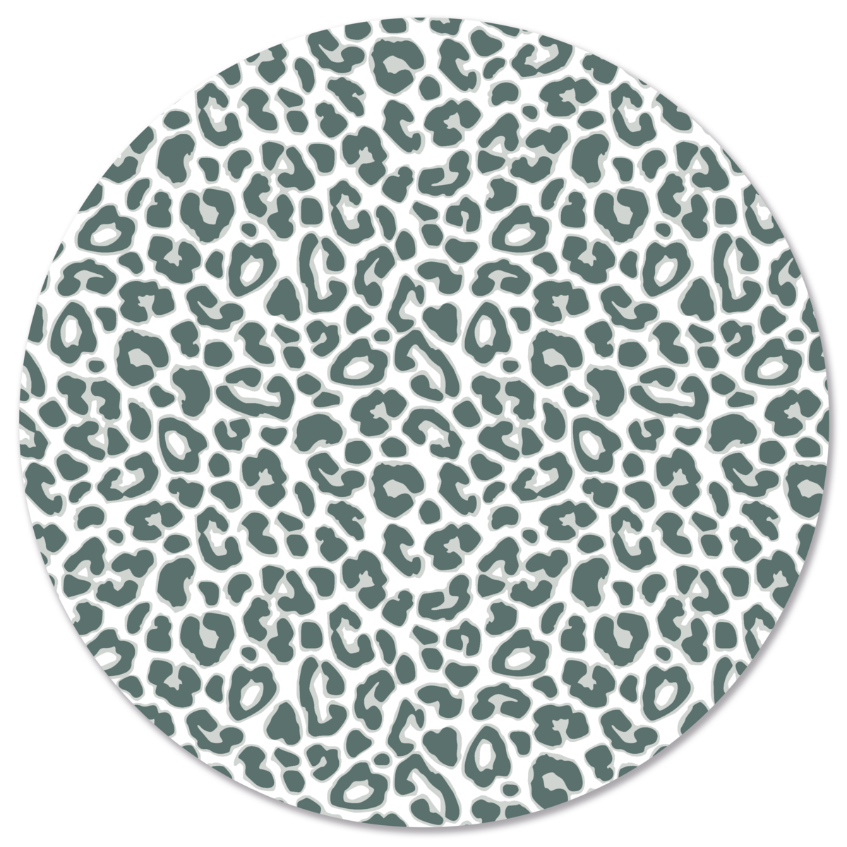 Muurcirkel leopard green Ø12 cm