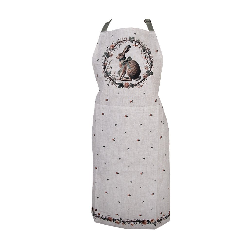 Kitchen Apron 70x85 cm Beige Cotton
