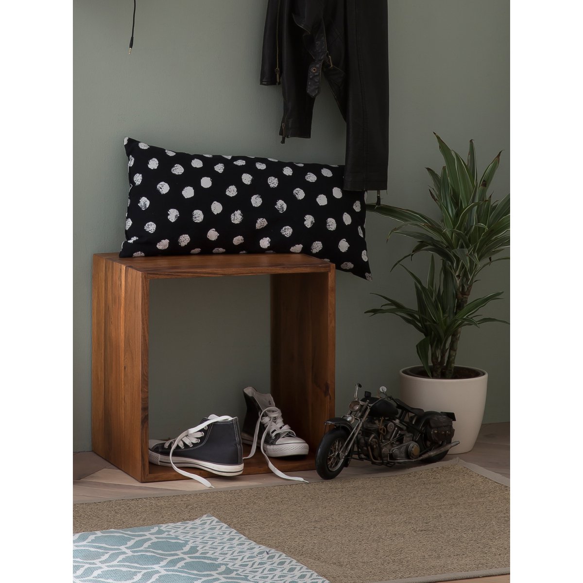 Wandplank Mangohout Robuust Frame Voor Sierstukken Decor