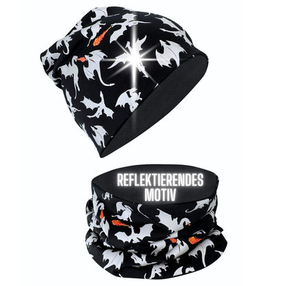 Kinderreflector Muts en Loop Dragons Met Reflectie Set