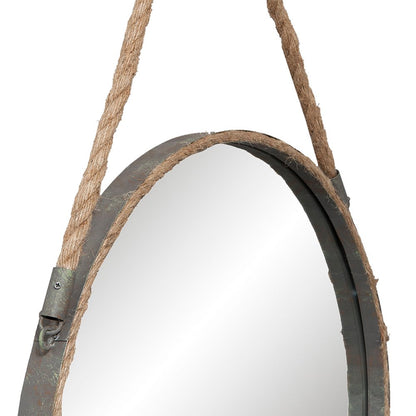 Spiegel rond Ø 47 cm grijs ijzer