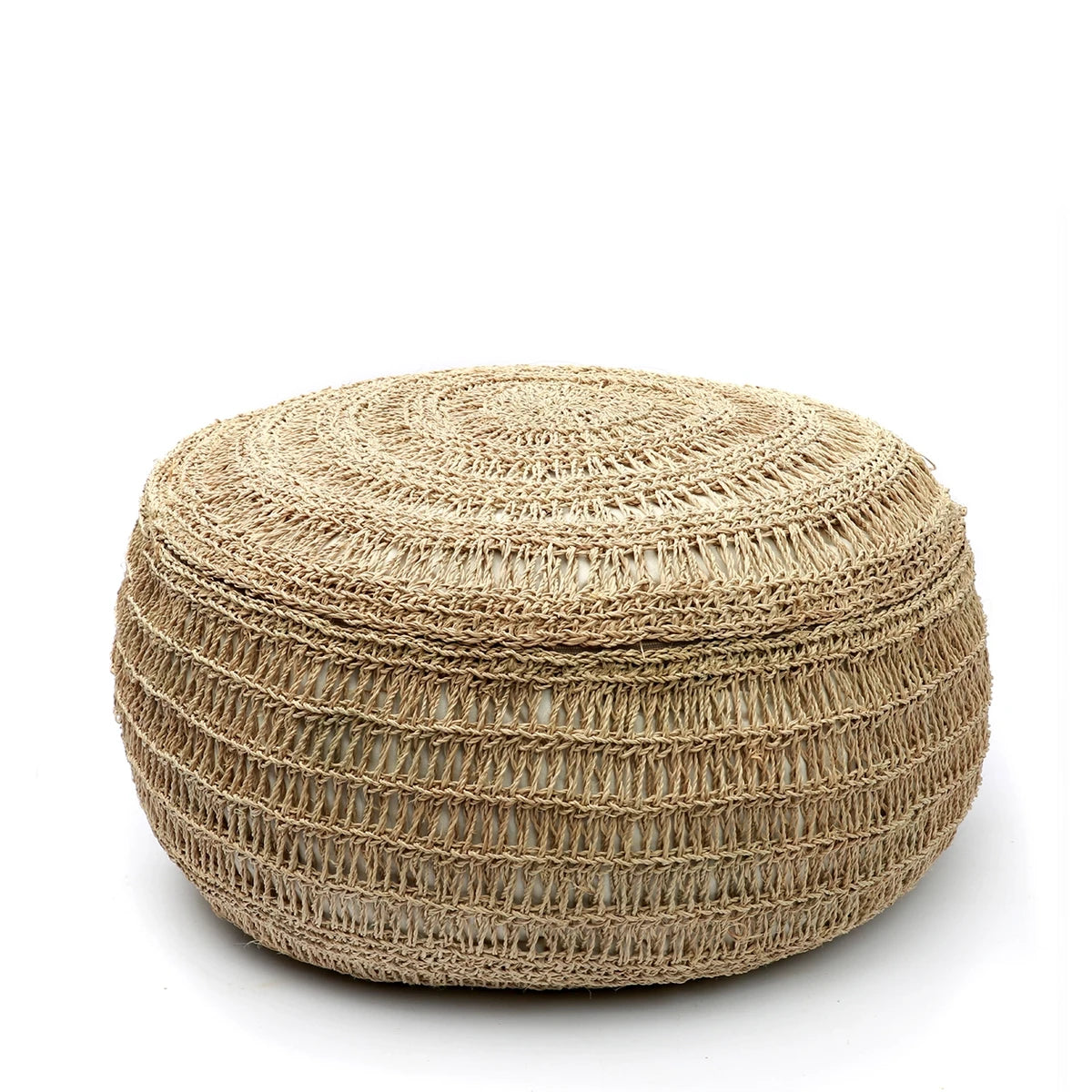 Zeegras poef 60x60x35 cm naturel