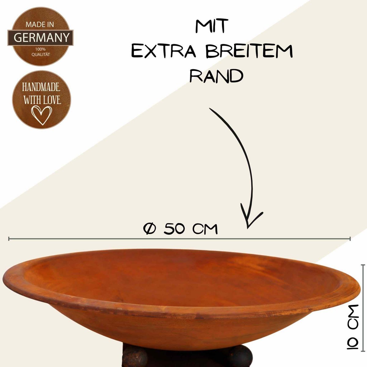 Roest decoratie plantenzuil 1 m met schelpen