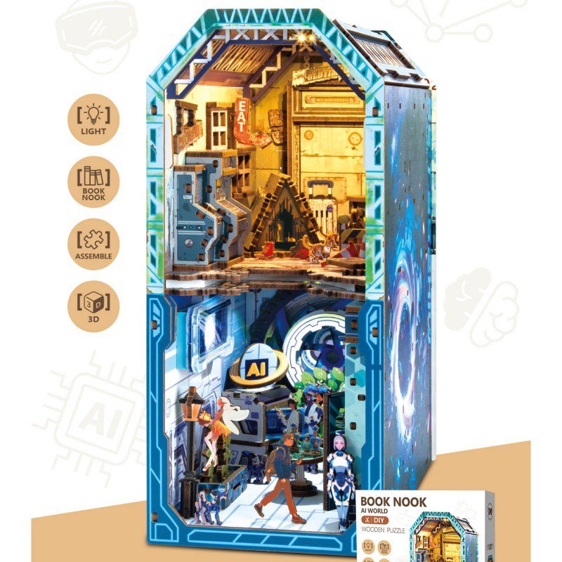 3D houten puzzel AI World