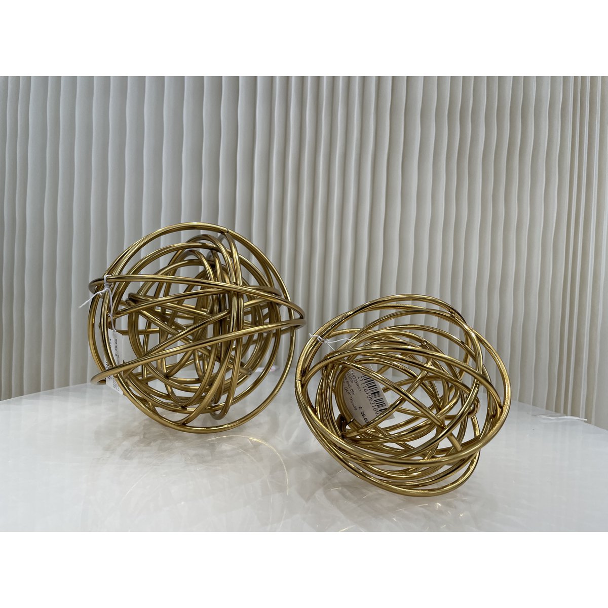 Decoratie sculptuur legering knoop goud Ø18 cm