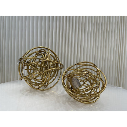 Decoratie sculptuur legering knoop goud Ø18 cm