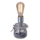 LED tafellamp glas 11x11x20 cm helder