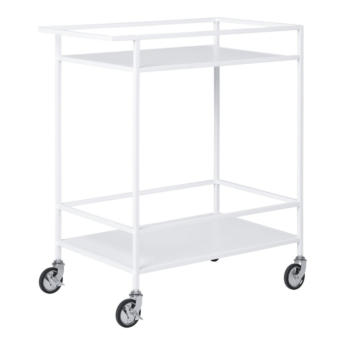 Barwagen wit staal 68x40x79 cm