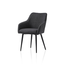 Eetkamerstoel structuurstof antraciet 85x60x61 cm