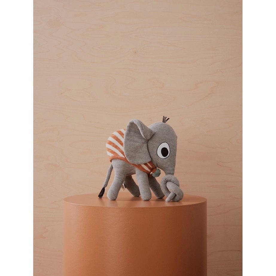 Knuffel olifant grijs 23x22x12 cm