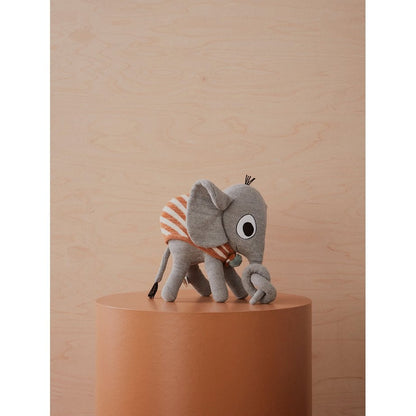 Knuffel olifant grijs 23x22x12 cm