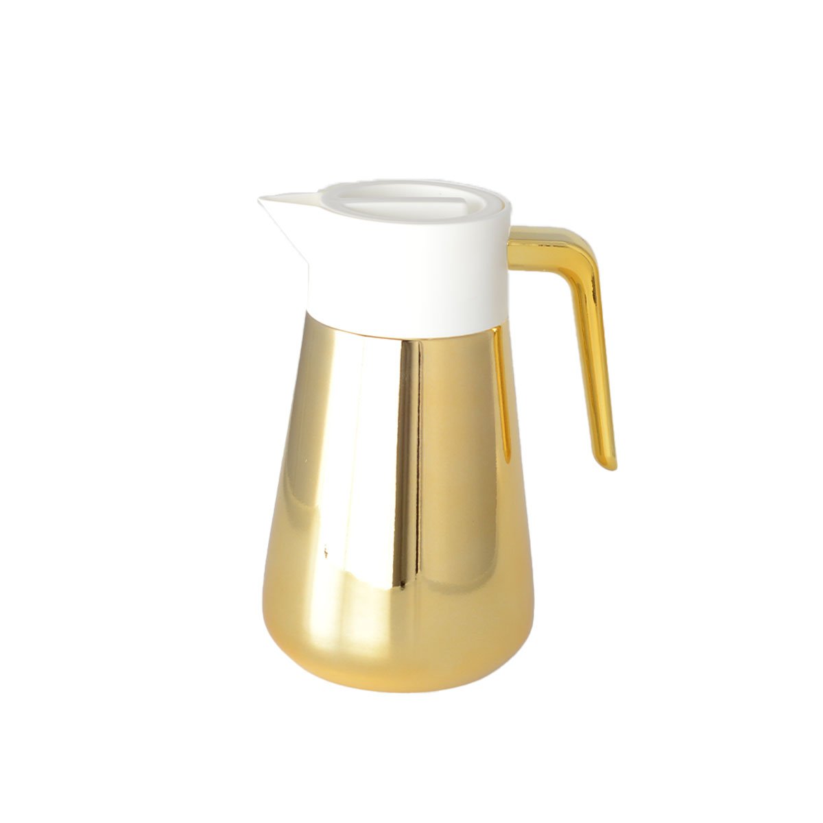 Koffiezetapparaat 1L goud wit geïsoleerd